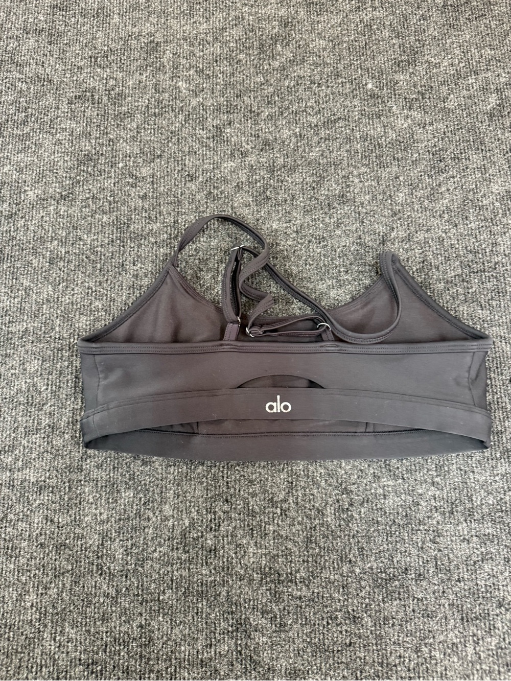 ALO Yoga Strappy Black Low-Impact Sports Bra